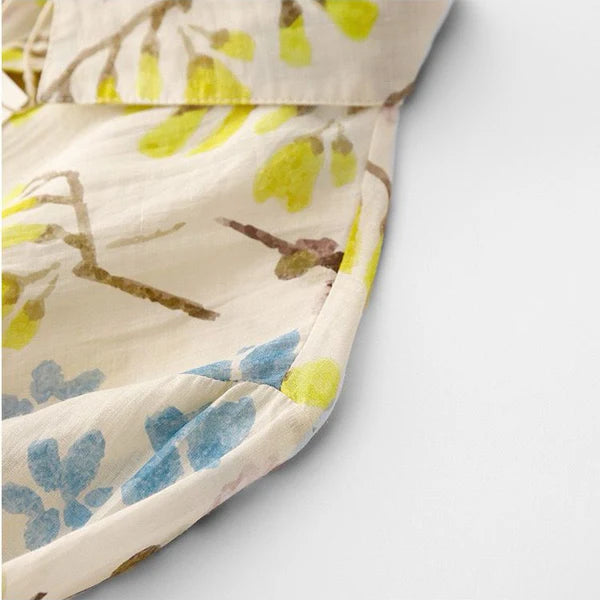 Pure 100% Cotton Leaf Print Shirt Lightweight & Stylish