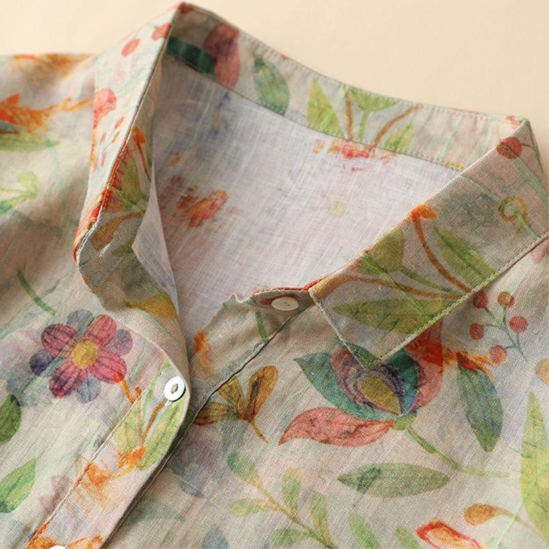 Pure Cotton All-Over Floral Printed Full Sleeve Casual Shirt
