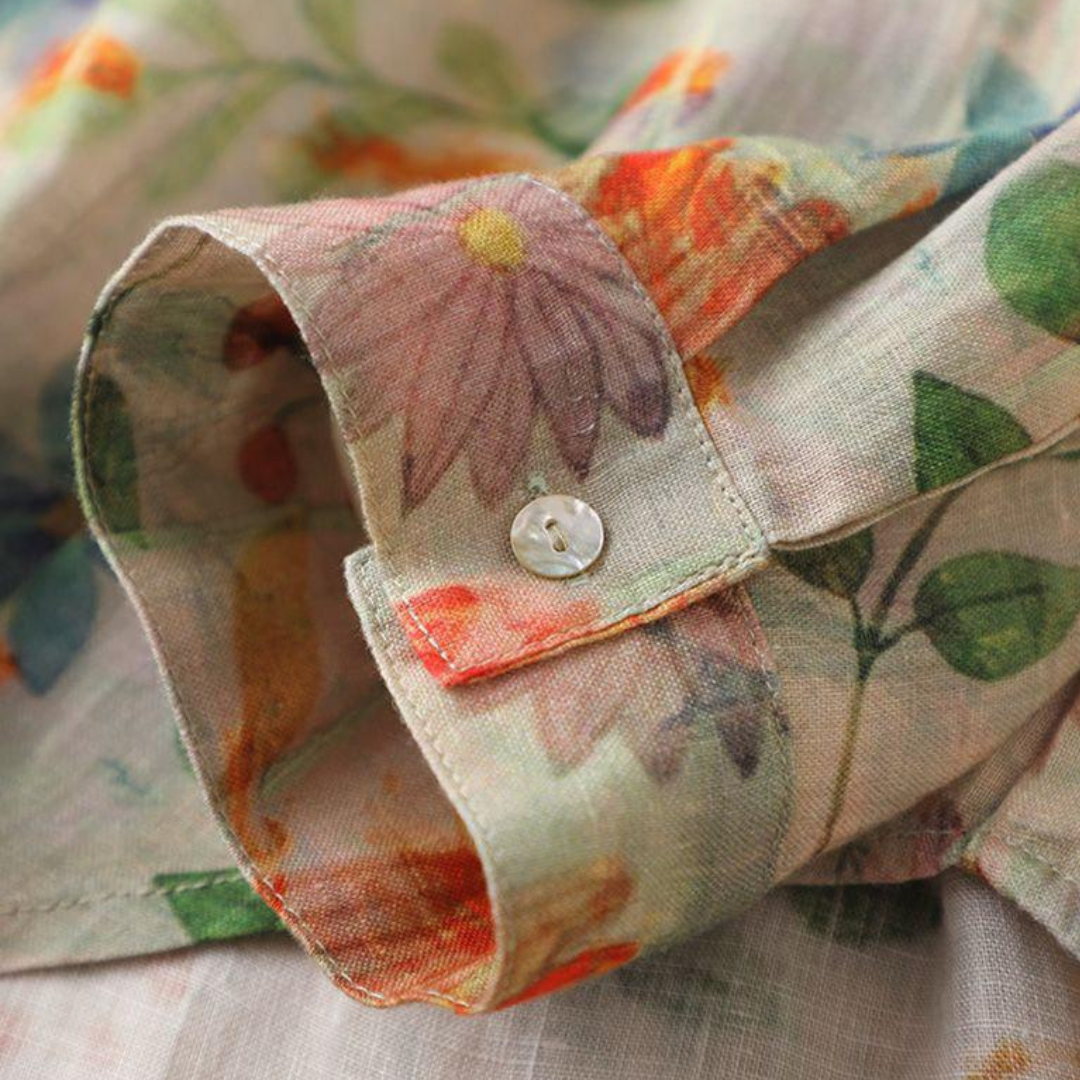 Pure Cotton All-Over Floral Printed Full Sleeve Casual Shirt