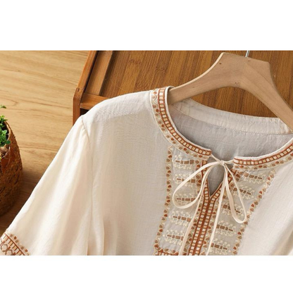 Soft Cotton Ethnic Embroidery Tunic