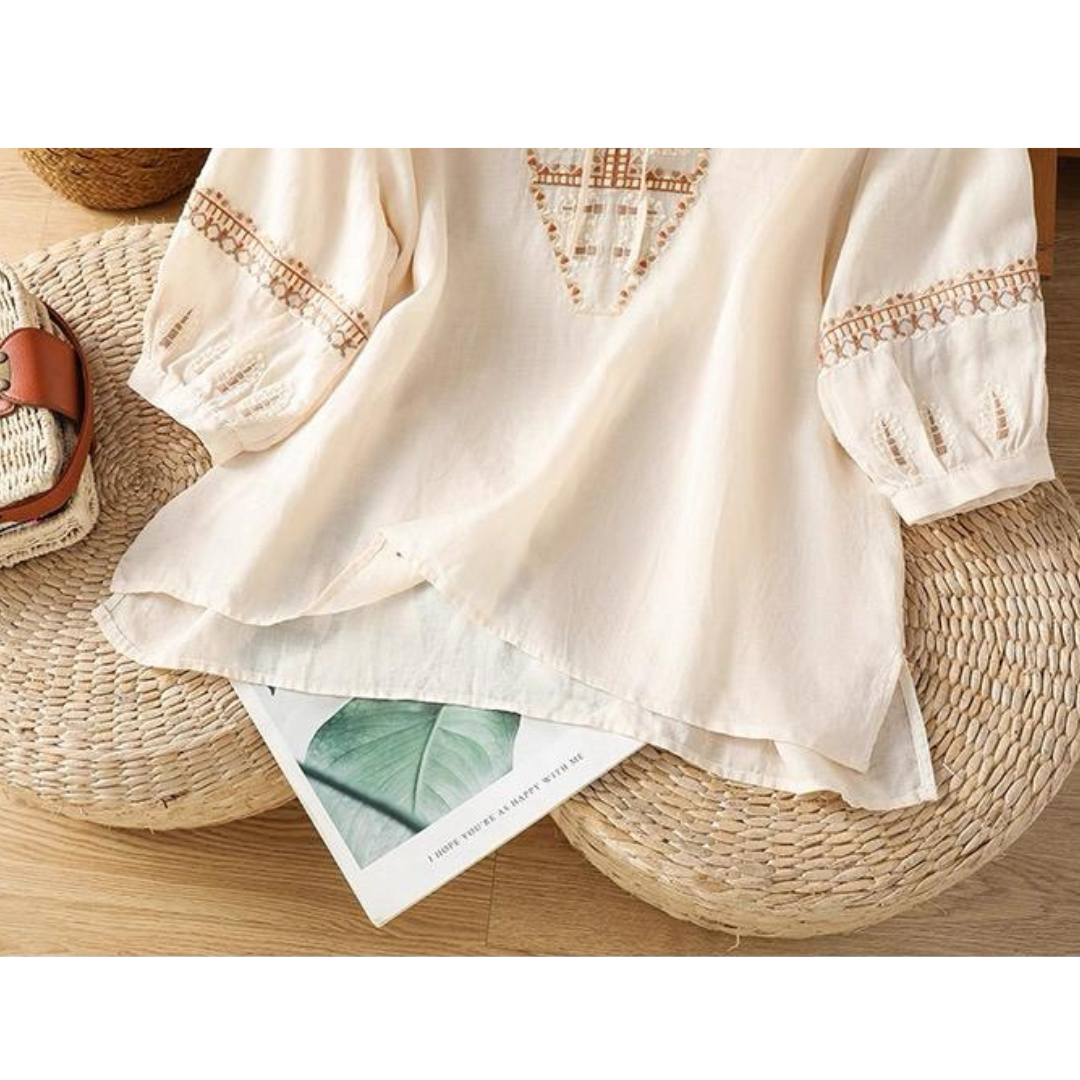 Soft Cotton Ethnic Embroidery Tunic