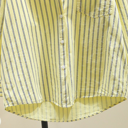 Women's Oversized Striped Poplin Cotton Shirt