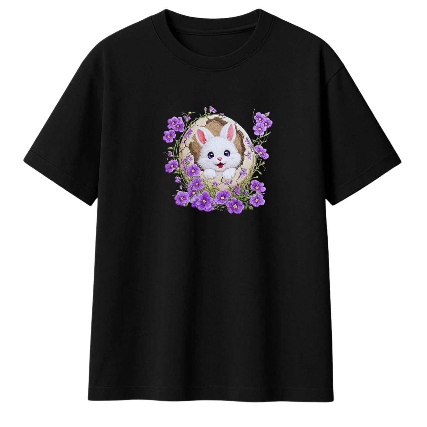 White Rabbit Embroidered Oversized T-Shirt