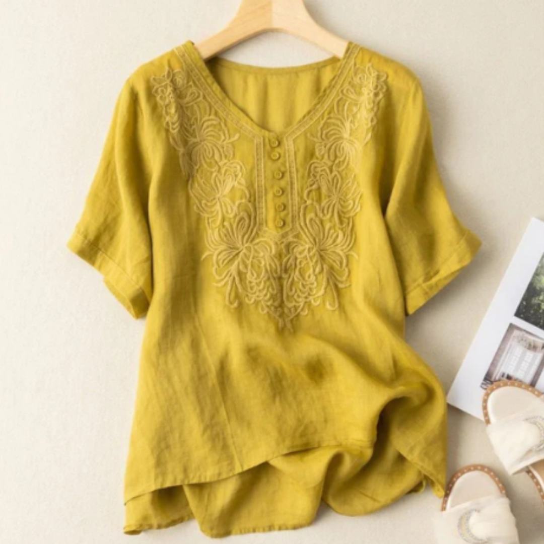 Pure Cotton Embroidered Comfortable Top – Urban Vest