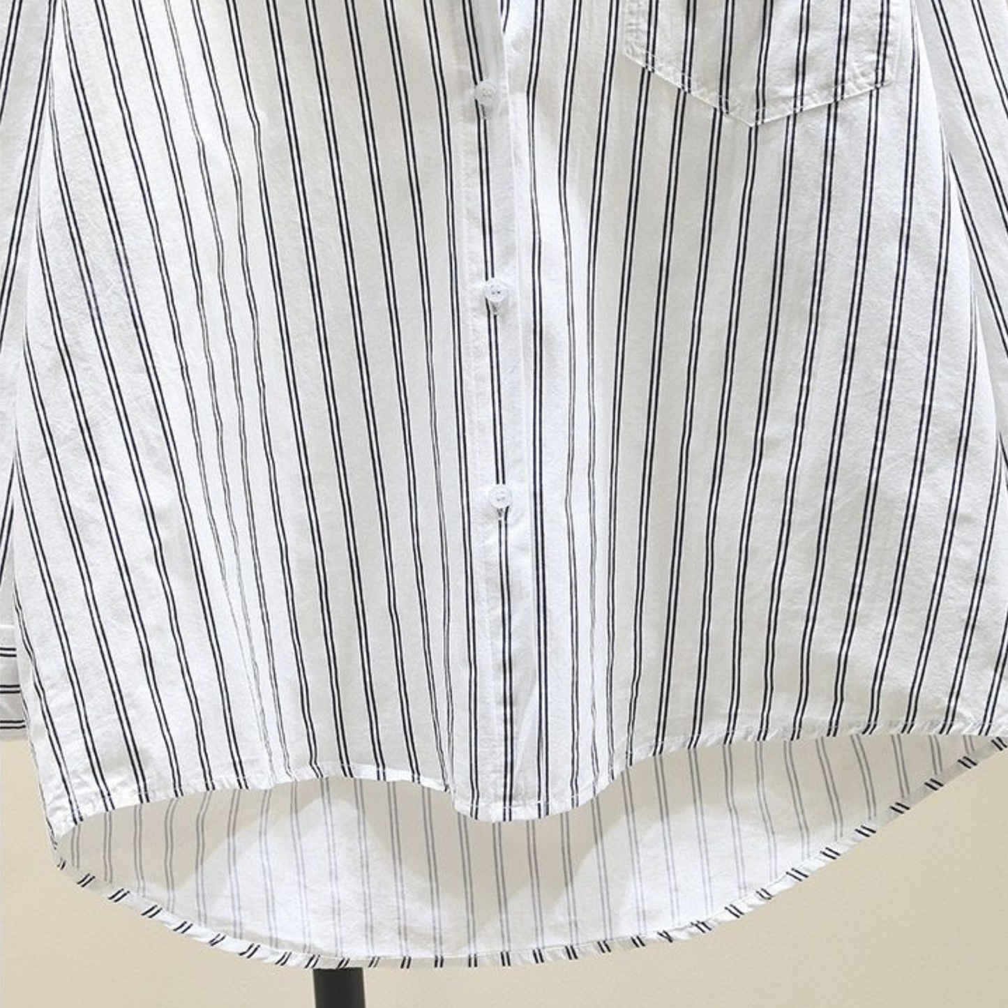 Women's Oversized Striped Poplin Cotton Shirt