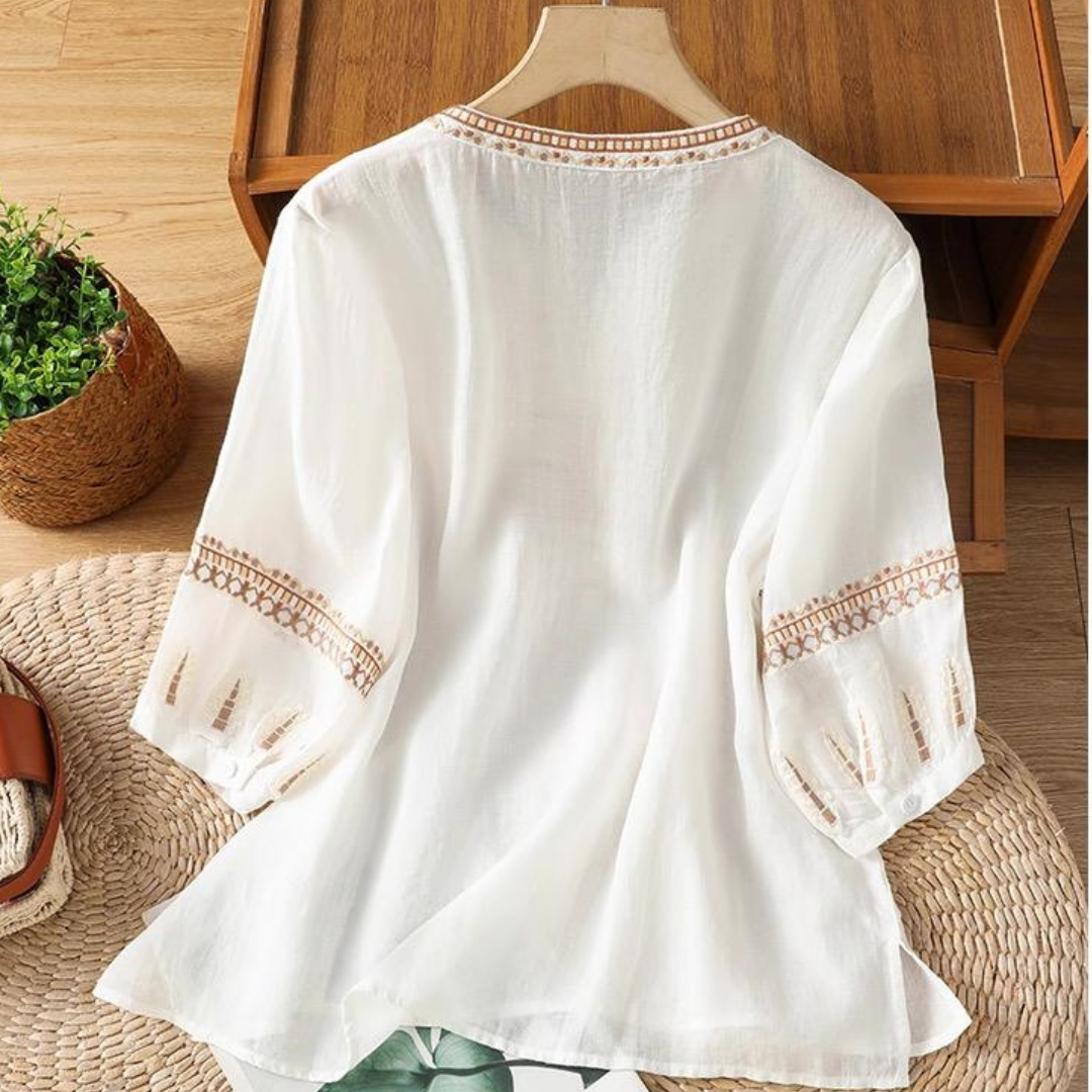 Soft Cotton Ethnic Embroidery Tunic