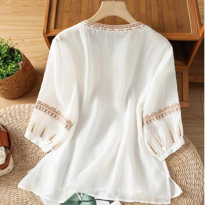 Soft Cotton Ethnic Embroidery Tunic
