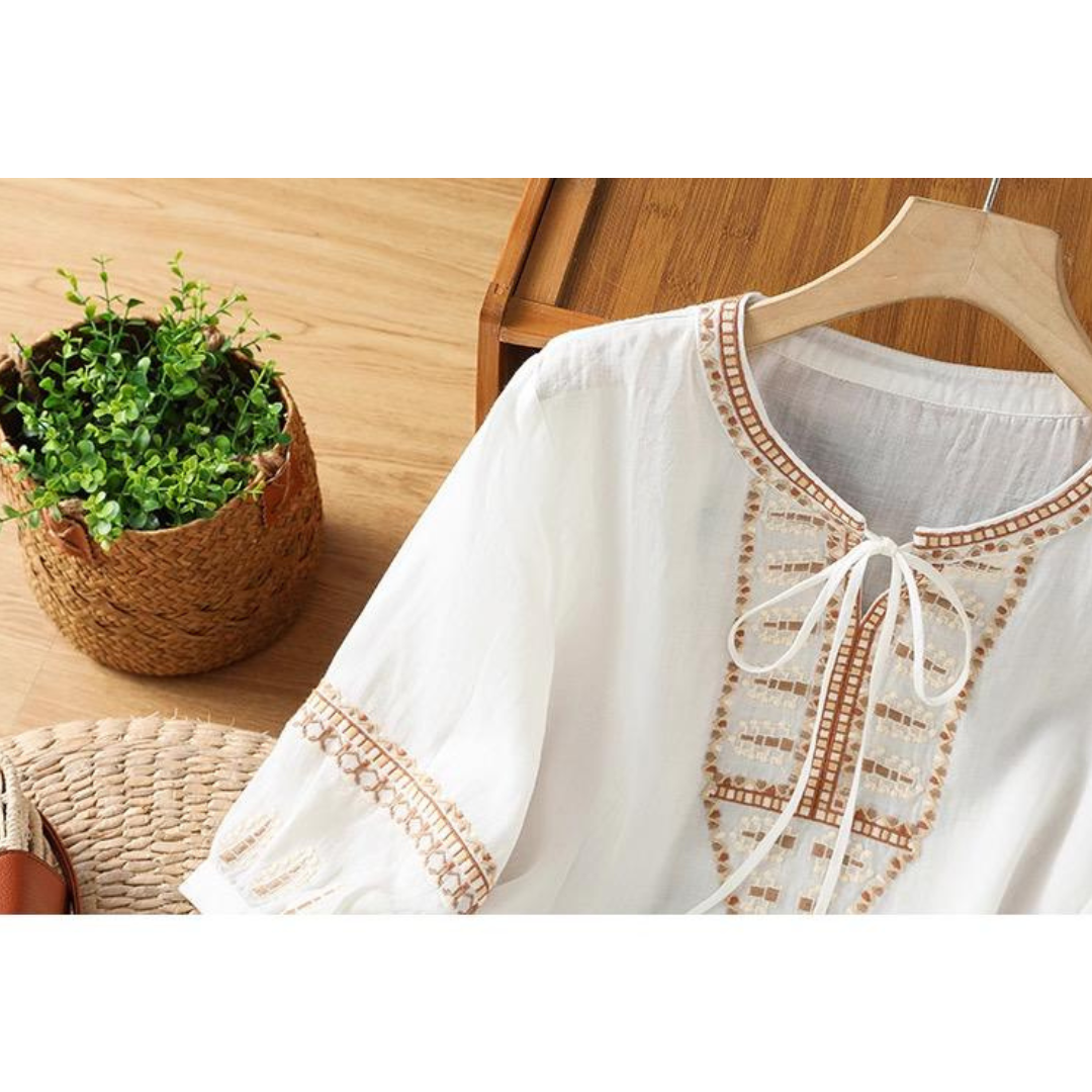 Soft Cotton Ethnic Embroidery Tunic