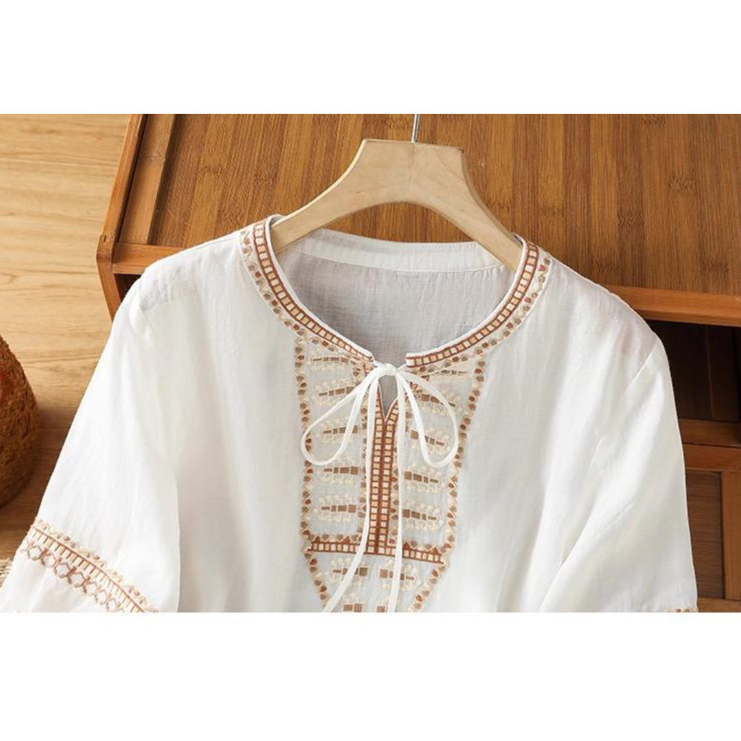 Soft Cotton Ethnic Embroidery Tunic