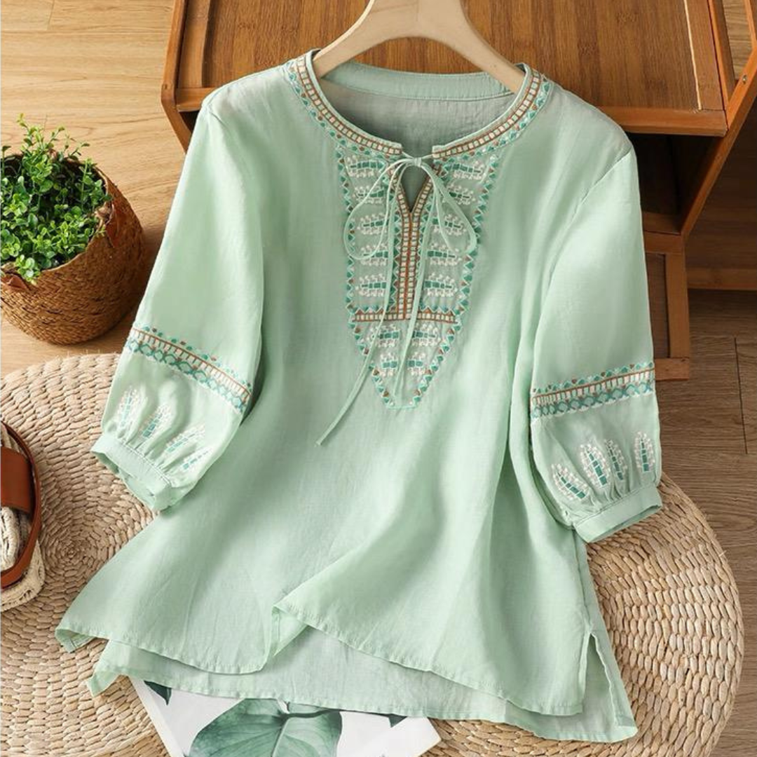 Soft Cotton Ethnic Embroidery Tunic