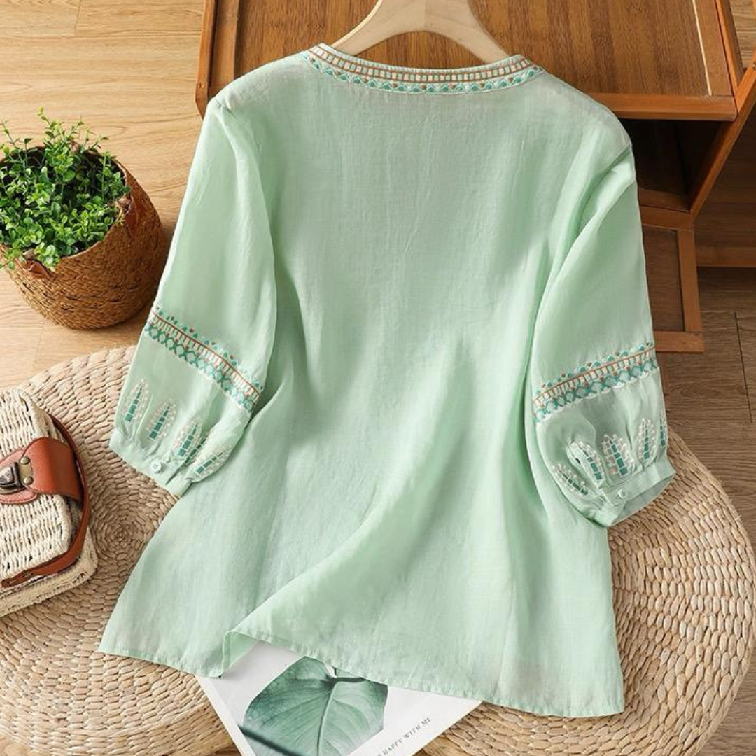 Soft Cotton Ethnic Embroidery Tunic
