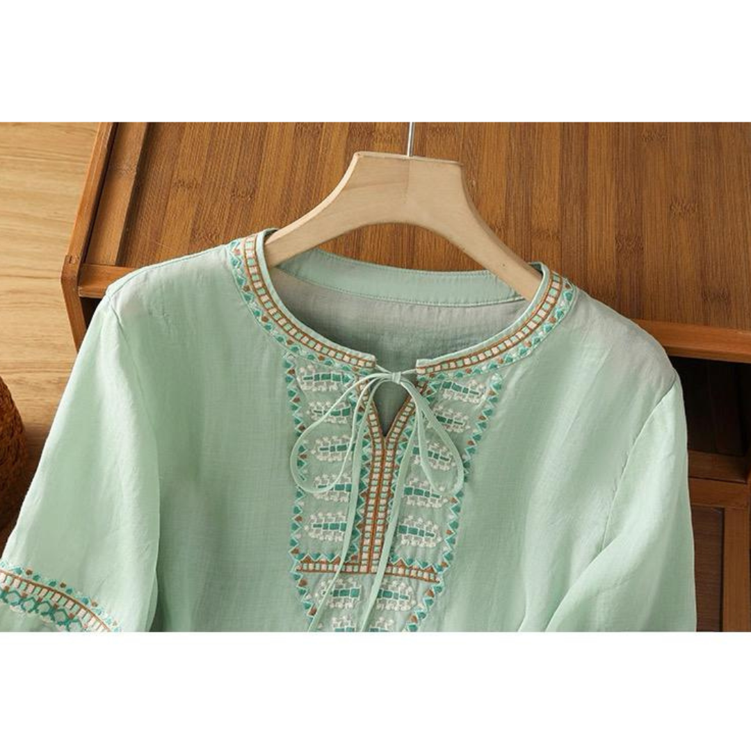 Soft Cotton Ethnic Embroidery Tunic