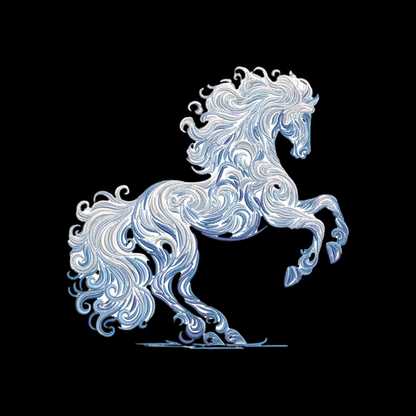 Ocean Breeze Unicorn Embroidered Oversized T-Shirt