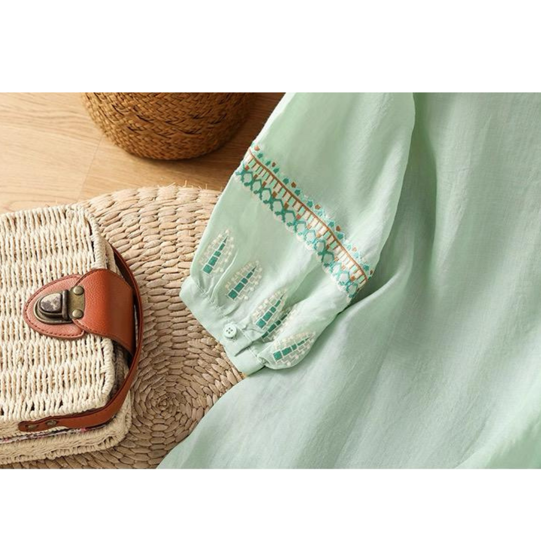 Soft Cotton Ethnic Embroidery Tunic