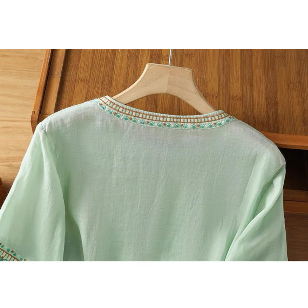 Soft Cotton Ethnic Embroidery Tunic