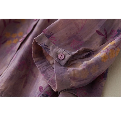 Pure Cotton Floral Printed Casual Shirt