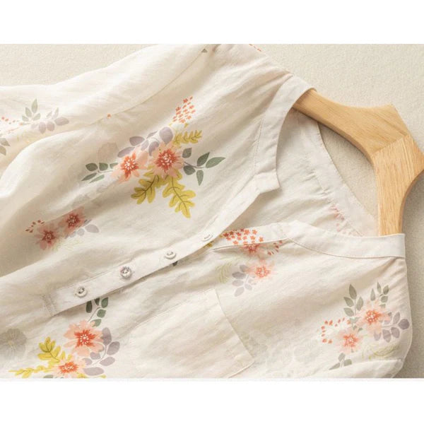 Pure Cotton Floral Printed Casual Wear Top