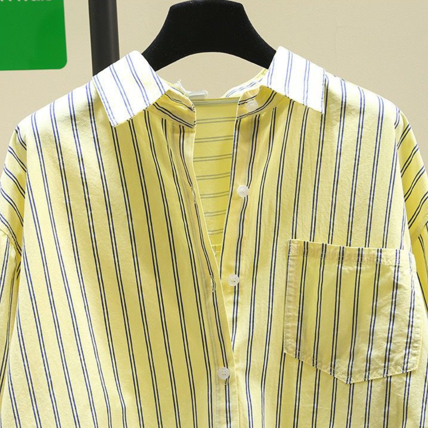 Women's Oversized Striped Poplin Cotton Shirt