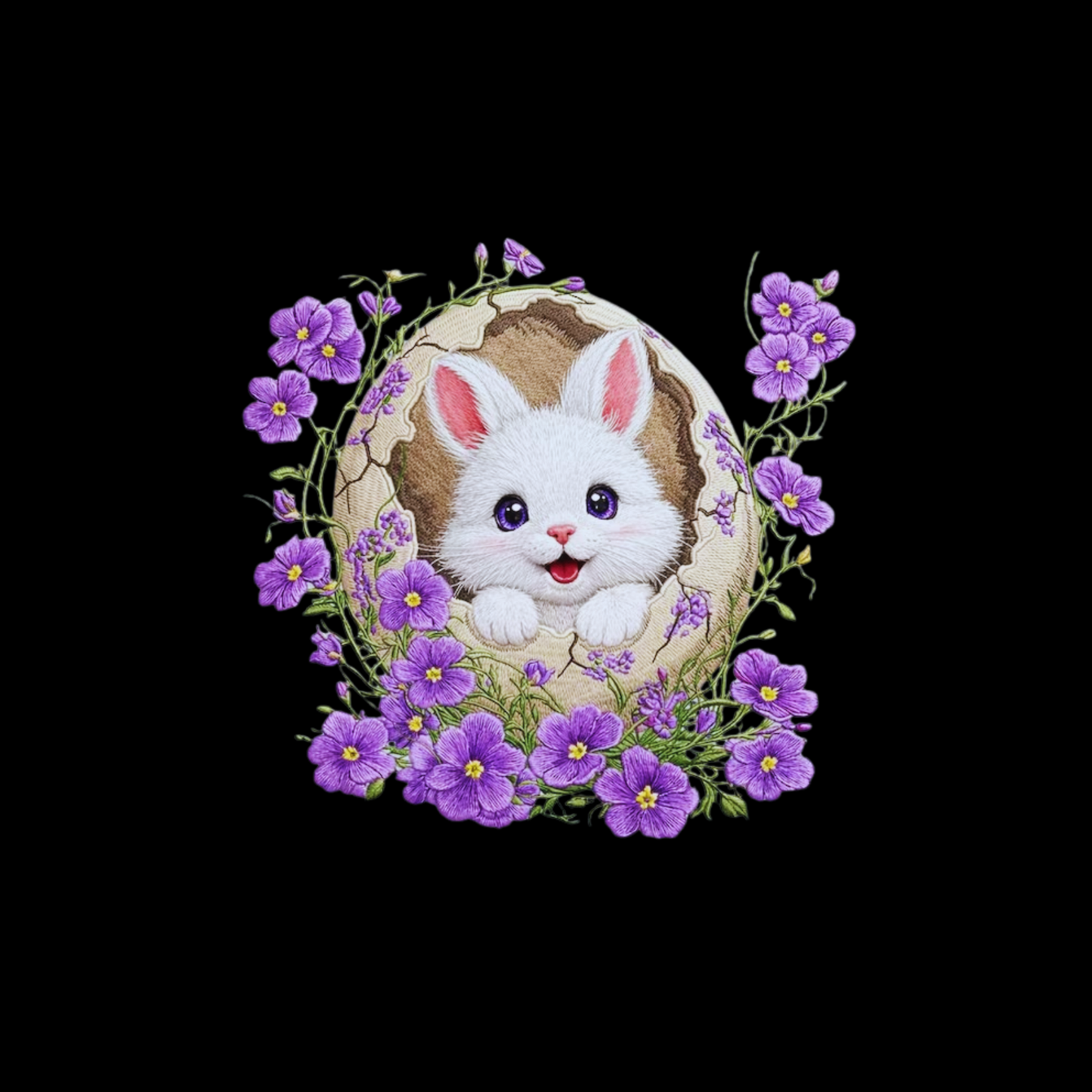 White Rabbit Embroidered Oversized T-Shirt