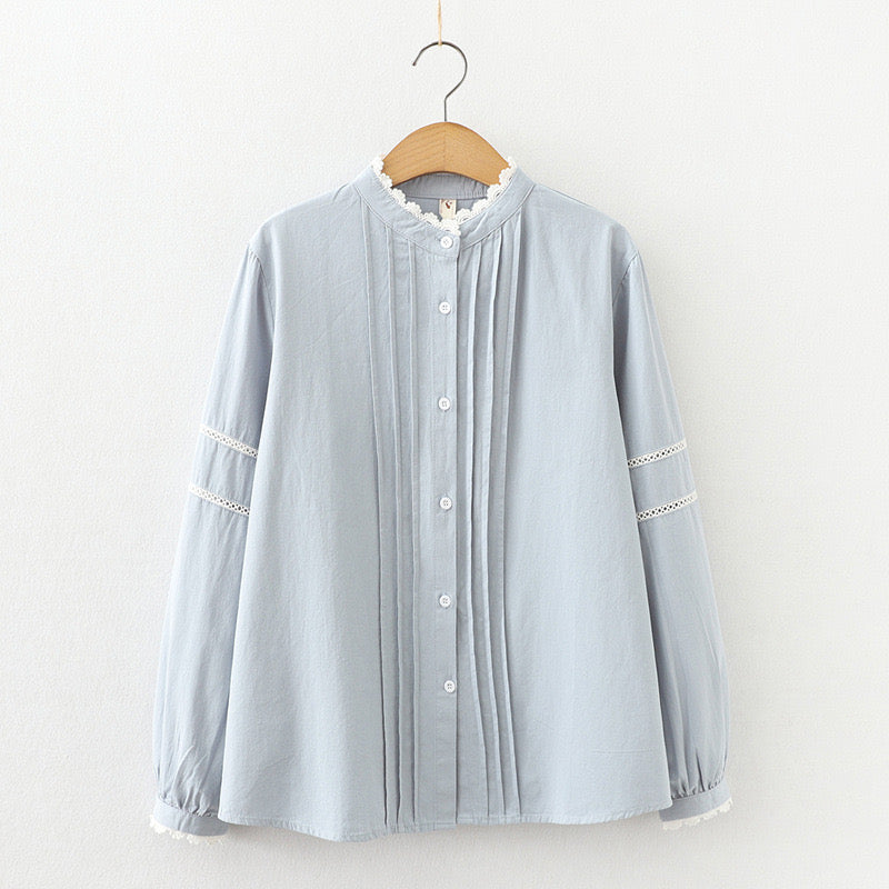 Pleated Cotton Shirt main image 1