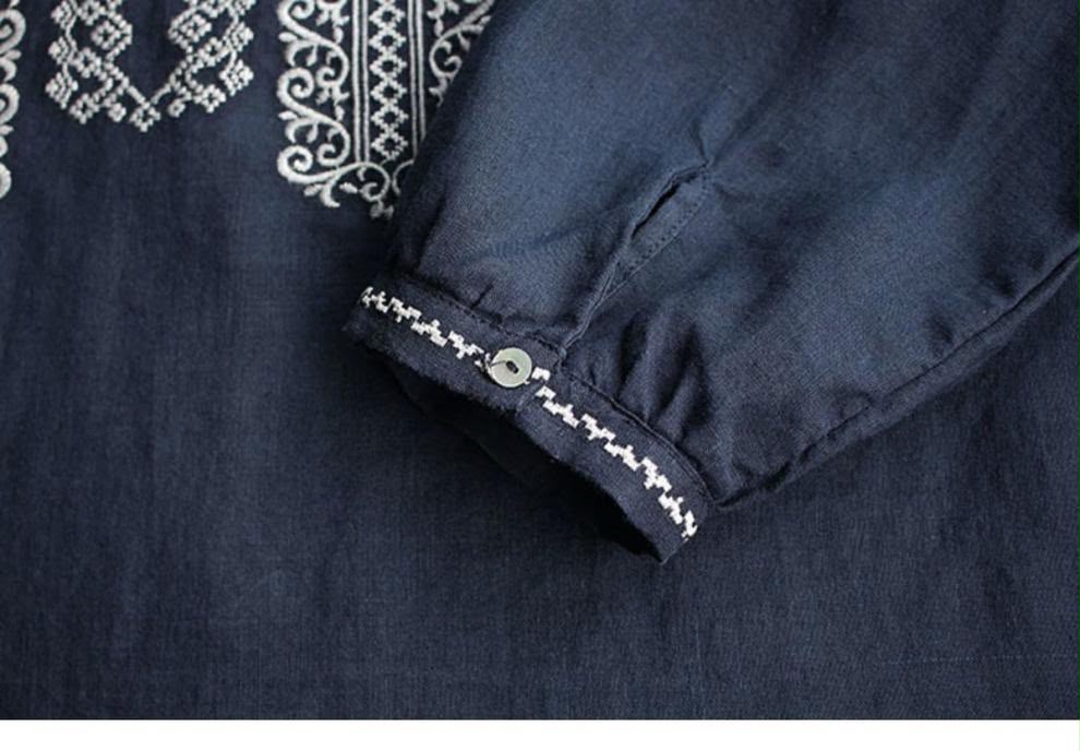 Pure Cotton Embroidered Tunic – Oversized Boho Top