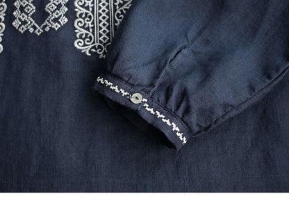 Pure Cotton Embroidered Tunic – Oversized Boho Top