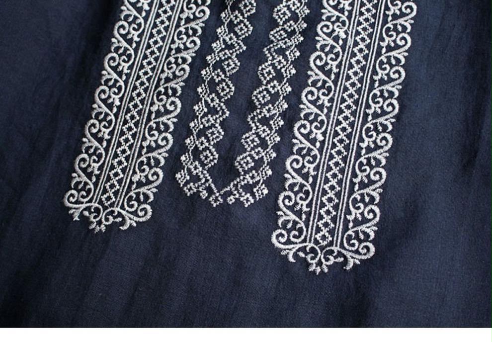 Pure Cotton Embroidered Tunic – Oversized Boho Top