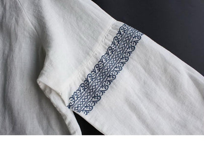 Pure Cotton Embroidered Tunic – Oversized Boho Top